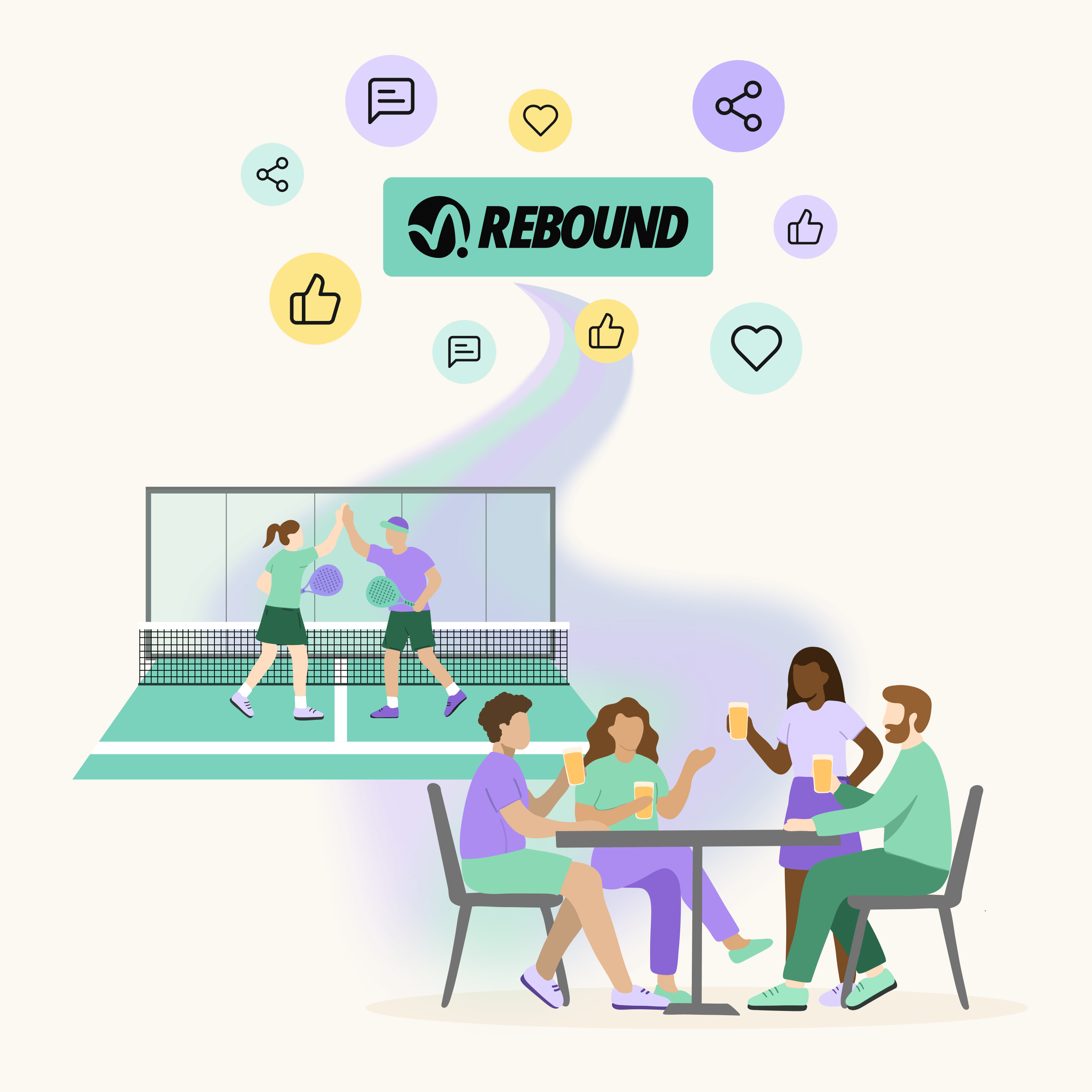 Flowing from phone interactions to real life socialising